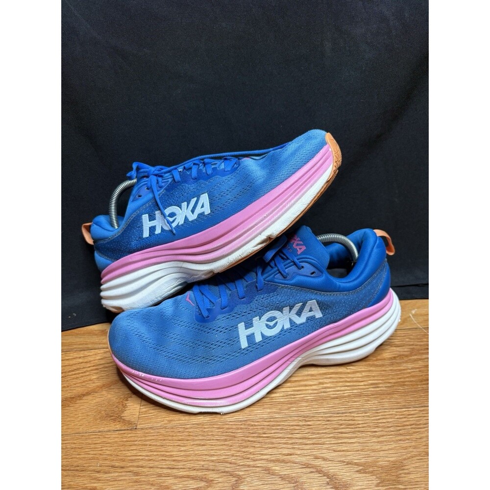 Hoka One One Bondi 8 Women's Running Shoes Size 12 D Wide Superfeet Insoles